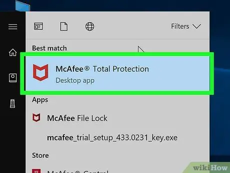 Disabilita McAfee Passaggio 3