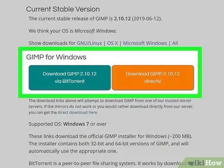 Installer GIMP Étape 1