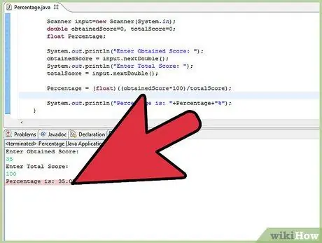 Υπολογίστε το ποσοστό στην Java Βήμα 4