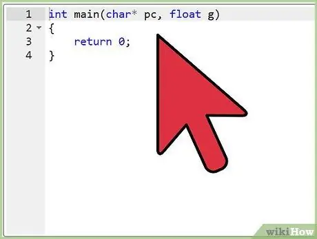 Schrijf standaardcode in C++ Stap 4