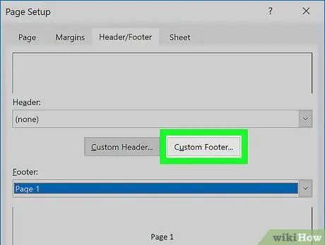 Ntxiv footer hauv Excel Kauj Ruam 7