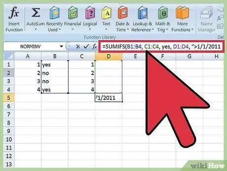 Usa le formule di sommatoria in Microsoft Excel Passaggio 11