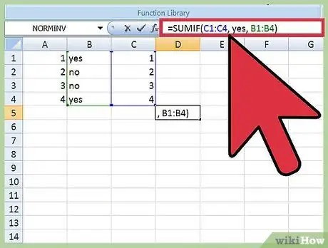 Krok 9, použite vzorce súčtu v programe Microsoft Excel