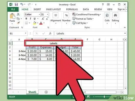 أتمتة التقارير في Excel الخطوة 2