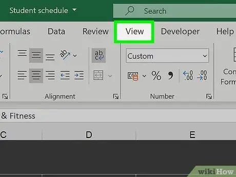 Kopfzeile in Excel hinzufügen Schritt 1