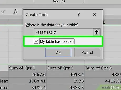 Ntxiv Header Row hauv Excel Kauj Ruam 15