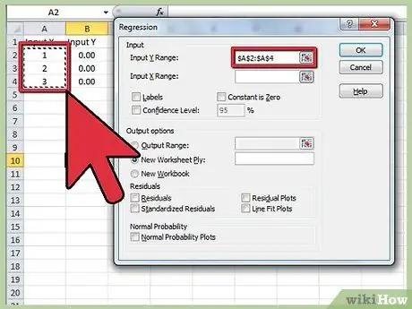 Regressieanalyse uitvoeren in Microsoft Excel Stap 6