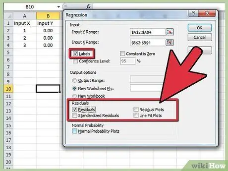 เรียกใช้การวิเคราะห์การถดถอยใน Microsoft Excel ขั้นตอนที่ 8