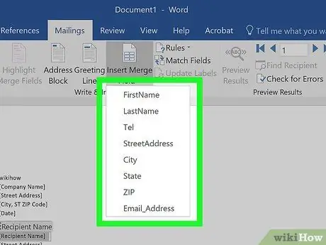 Gabungan Mel dalam Microsoft Word Langkah 17