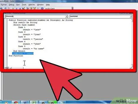 قم بإنشاء وظيفة معرّفة من قبل المستخدم في Microsoft Excel الخطوة 5