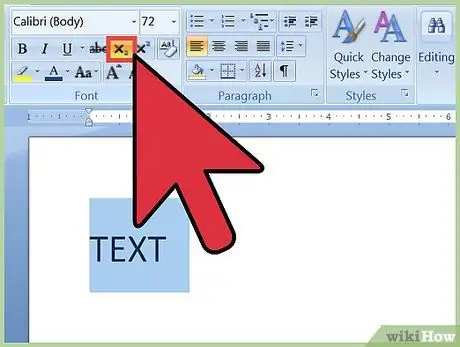 Crea apice e pedice in MS Word Passaggio 7