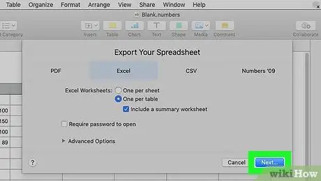 . Numbers को. Xls में बदलें चरण 12
