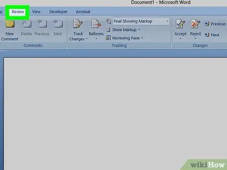 Zaštita lozinkom dokument Microsoft Word 2. korak