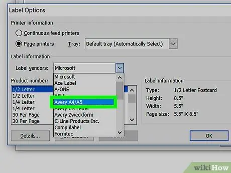 Natisnite nalepke Avery v programu Microsoft Word v računalniku ali Macu 6. korak