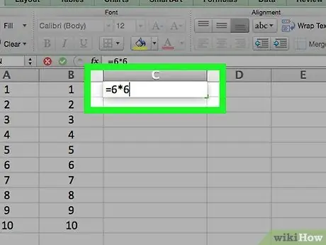 Excel -da ko'paytirish 6 -qadam