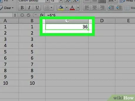 Vermenigvuldigen in Excel Stap 7