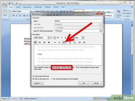 Double Space in Word 2007 Քայլ 5