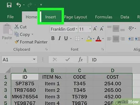 عمل جداول باستخدام Microsoft Excel الخطوة 3