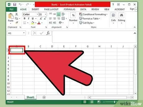 Tambah dalam Excel Langkah 2