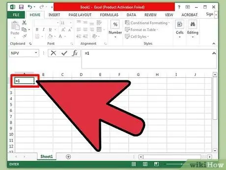 Toevoegen in Excel Stap 4