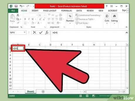 Tambah dalam Excel Langkah 6