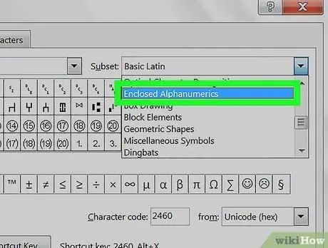 Circle a Number on Microsoft Word Step 8