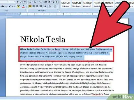 Precrtajte riječi u dokumentu Microsoft Word 3. korak