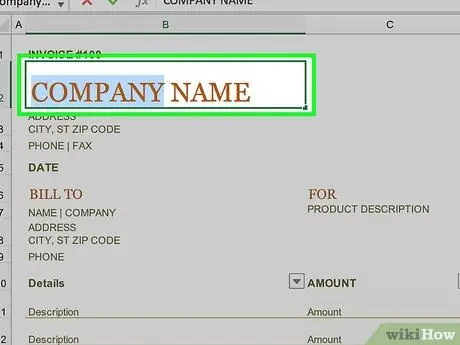 Make an Invoice on Excel Step 14