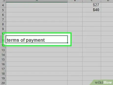 Vytvořte fakturu v aplikaci Excel Krok 23