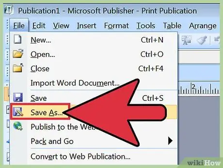 Convertiu un fitxer Microsoft Publisher en un fitxer PDF Pas 7