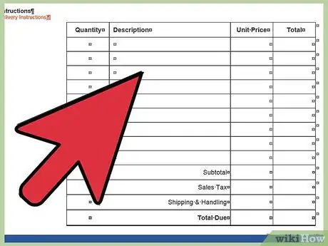 Gumawa ng mga Invoice sa Word Hakbang 9