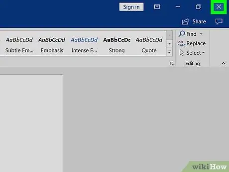 Cerrar un cuadro de diálogo en Microsoft Word Paso 20