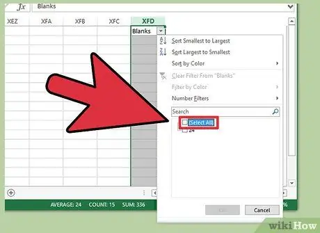 Padam Baris Kosong di Excel Langkah 10