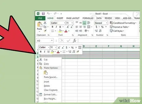 Törölje az üres sorokat az Excel programban 2. lépés