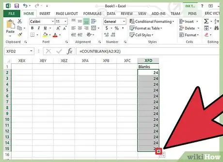 Törölje az üres sorokat az Excel programban 7. lépés