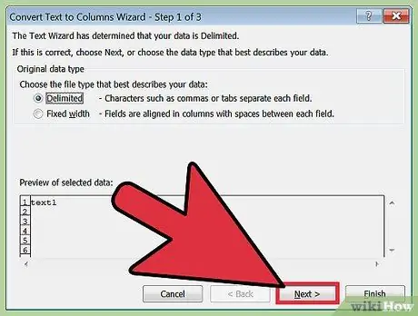 คัดลอกข้อความที่คั่นด้วยแท็บวางลงใน Excel ขั้นตอนที่ 6