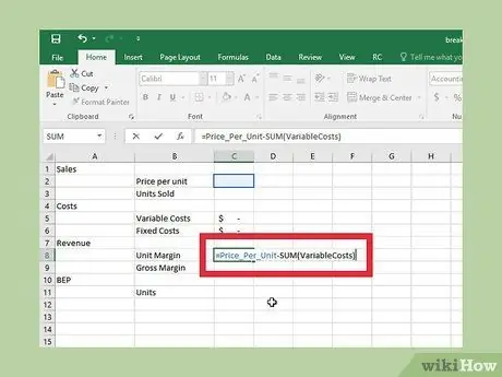 Maak 'n gelykbreekkaart in Excel Stap 20