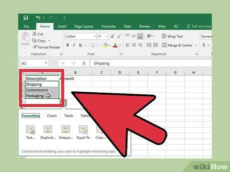 Feu un gràfic d'equilibri a Excel Pas 5