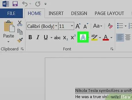 Crea un testo di struttura in Word Passaggio 3