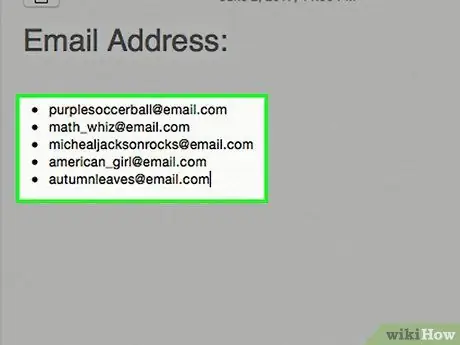 Choose an Email Address Step 2