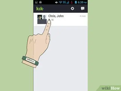 Удалить разговоры на Kik, шаг 2