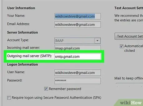 Trova il server SMTP in Outlook su PC o Mac Passaggio 8