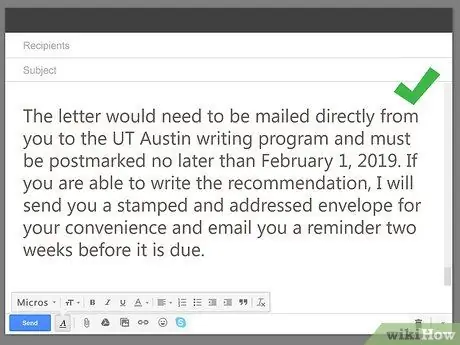 ईमेल के माध्यम से अनुशंसा पत्र के लिए अपने प्रोफेसर से पूछें चरण 17