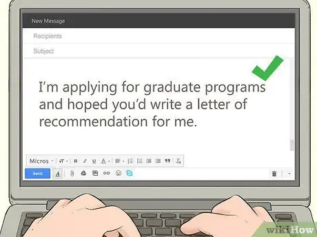 Chiedi al tuo professore una lettera di raccomandazione via e-mail Passaggio 8