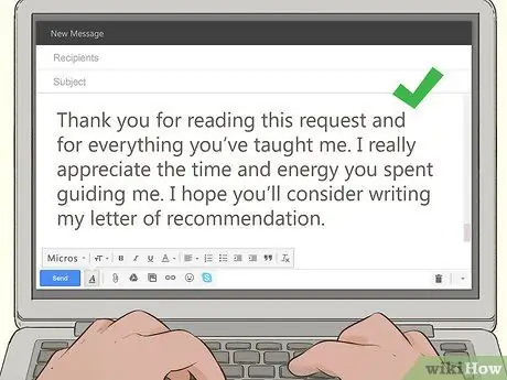 Chiedi al tuo professore una lettera di raccomandazione via e-mail Passaggio 12