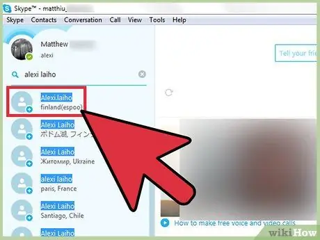 Trouver des personnes sur Skype Étape 4