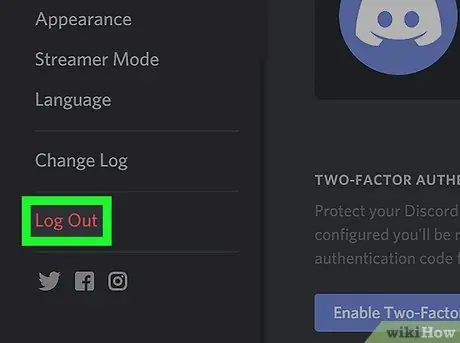 Log Out of Discord on a PC or Mac Step 3