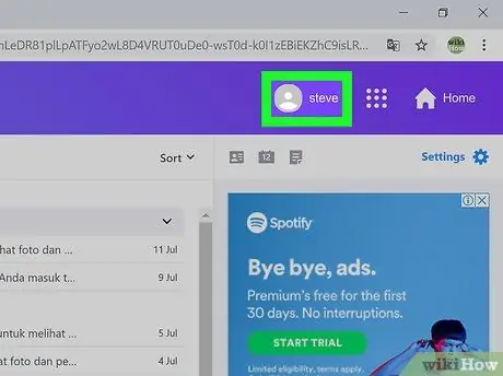 Ելք Yahoo Mail- ից Քայլ 2