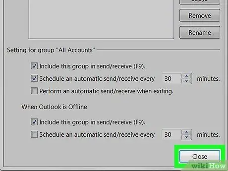 Opravte chybový kód 0x800cccdd v MS Outlook se serverem IMAP Krok 7