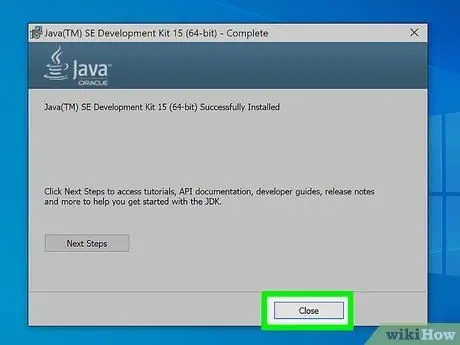 Installer le kit de développement logiciel Java Étape 11